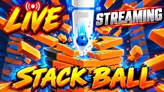 🔥 STACK BALL LIVE 🔴 😱 Level 208 Gameplay | Can I Beat All Levels? 🎮#live #game #trending #viral screenshot 2