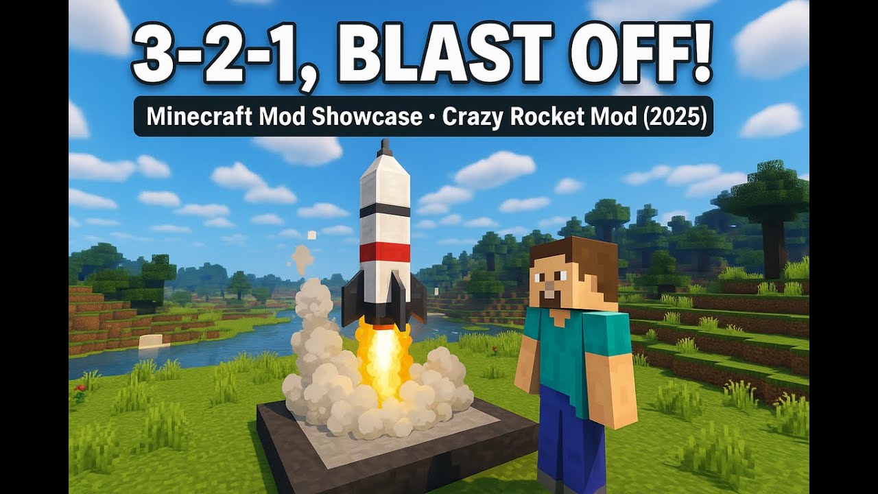 Creat Mod Rockets Blast Off! | Minecraft Mod Showcase - Super Cool Rocket Mod (2025 ...