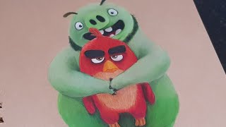 Drawing angry birds characters || Red & Leonard