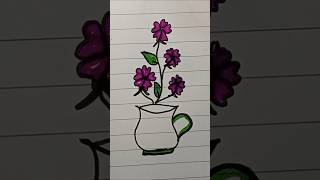 20 Seconds Easy Flower Drawing 🌸 | Simple Art Tutorial #shorts#art #drawing