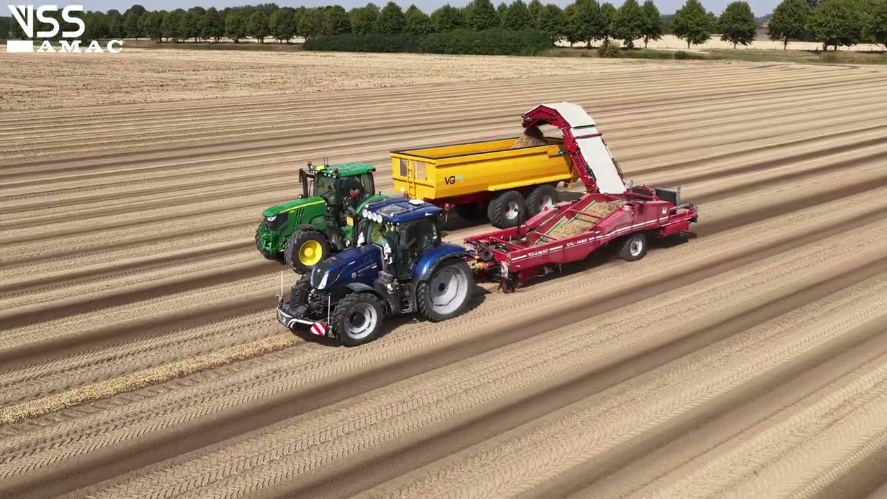 Eerstejaars plantuien laden met VSS AMAC Uienlader | Loading onion sets with VSS AMAC Onion Loader
