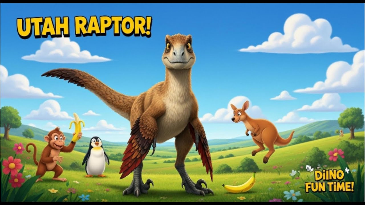 Utahraptor for Kids 🦖😂 Dinosaur with Banana-Sized Claws!