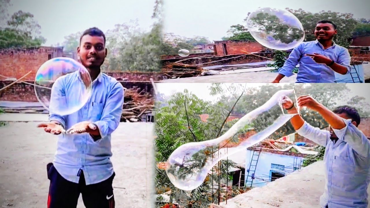 इतना बड़ा बबल्स 😱🔥| Giants Bubbles | How To Make Giant Soap Bubbles | Experiment Shubham Raj 