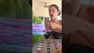 FULL RESEND - CELINA SMITH explodes a watermelon with rubber bands! #shorts