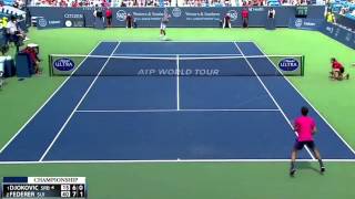 Roger Federer Sabr Caused Novak Djokovic Hit 3 Double Faults In One Game In Cincinnati 2015 Final