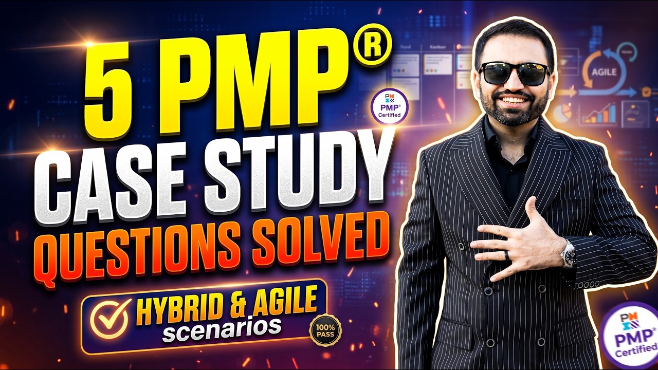 5 PMP® Exam Case Study Questions Solved | Master Hybrid Agile Scenario ...