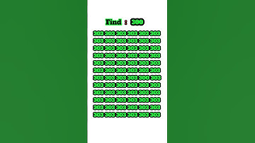 try to find this number 300 within 5 second 🧐🧐🧐#shorts #quiz_master01