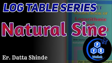 How to find Natural Sine by log table | Natural Sine | Natural sine log table calculation
