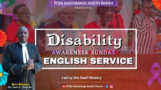 DISABILITY AWARENESS SUNDAY (English service). | 26TH MAY 2024