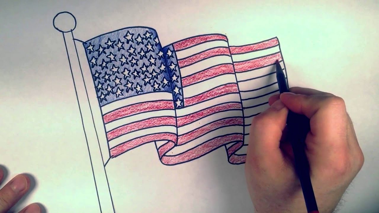 Download How to Draw an American Flag: Coloring Lesson | RBH - YouTube