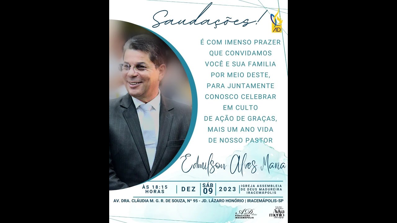 Samusic Produções - Hoje é dia de celebrarmos a vida do pastor