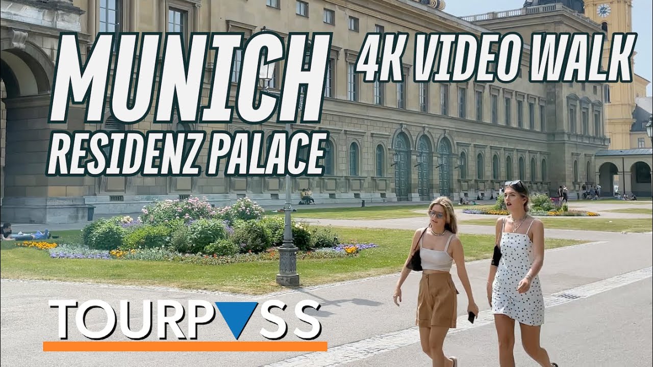 【4K】Munich, Germany Walking Tour - Residenz Palace and Hofgarten - Ultra HD Travel Walk Video
