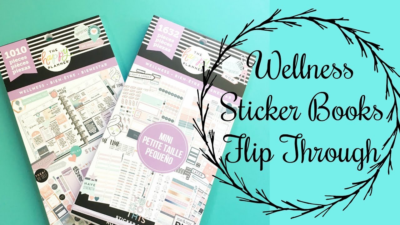 Happy Planner Wellness Sticker Books Flip Through
