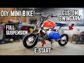 Our DIY Full Suspension Mini Bike is FINISHED! | SIMPLE Mini Dirt Bike Pt. 2