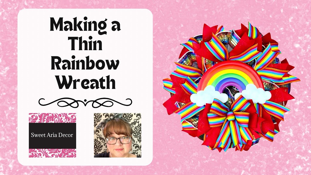 Making a Thin Rainbow Wreath 