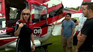 EMT Students Examine a Medical Helicopter at College of DuPage