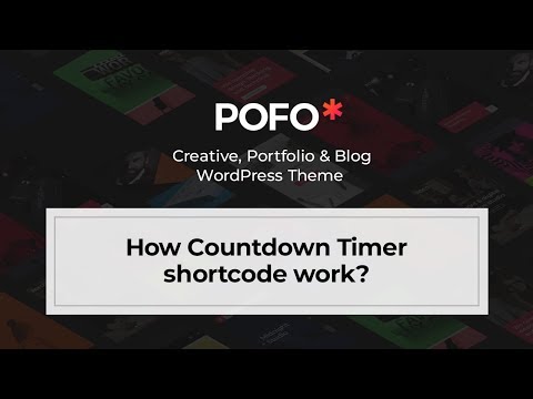 POFO WordPress Theme - How countdown timer shortcode work?
