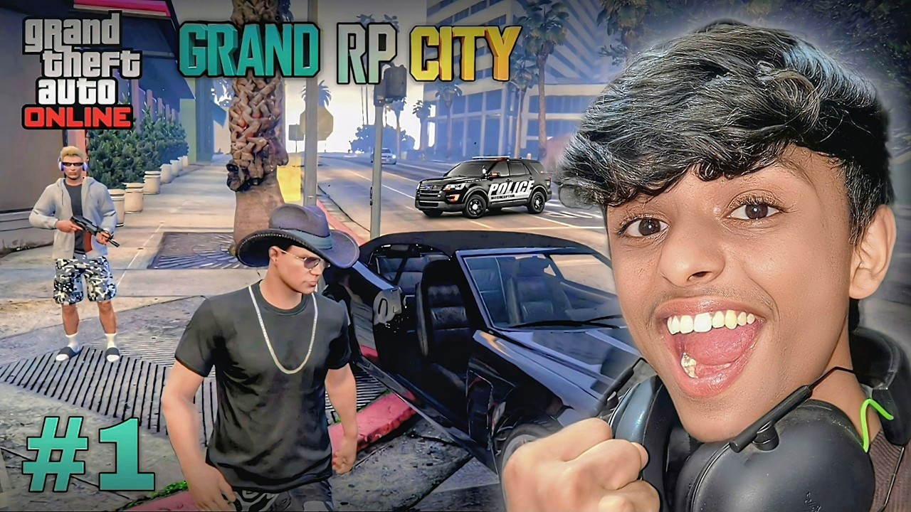 FIRST DAY IN LOS SANTOS GTA 5 ONLINE | GRAND RP CITY GAMEPLAY #1