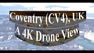 A Horizon View From Coventry Cv4, Uk - A Drone 4K Footage - December 2022.