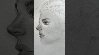 Side portrait drawing tutorial #shorts #drawing