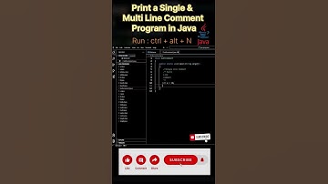 program of Multi & Single Line Comment in Java | #shorts #youtube #ytshorts #trending #youtubeshorts