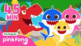 Rawr! É Tiranossauro Rex e Mais Dinos | + Completo | Pinkfong, Bebê Tubarão! Canções para Crianças