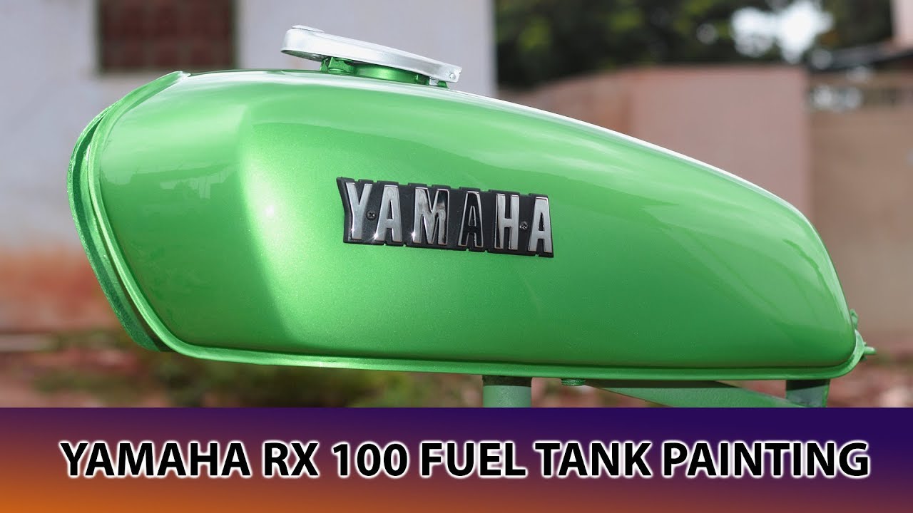 Yamaha Rx 100 Fuel Tank Painting Base Coat Clear Coat Youtube