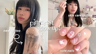 Pinterest Girl Glow Up 🎀 self care vlog, haircut, new tattoo, korean skincare routine & nails