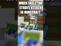 When skeleton strays attack in Minecraft! #minecraft #shorts