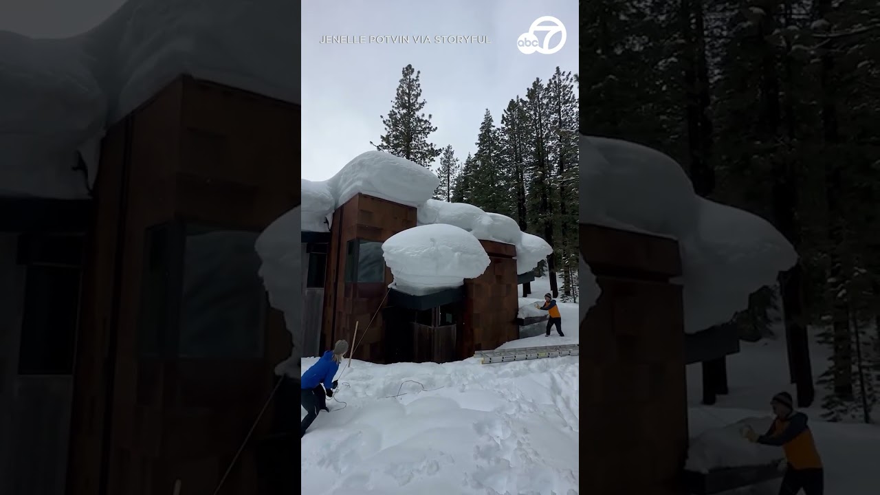 California residents find a creative way to clear snow