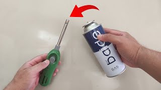 How to refill a gas lighter with Butane Gas