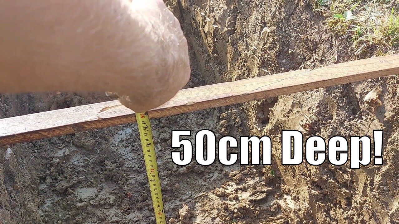 9142 Hardest Soil I Ever Dug | Clay Trench 50cm Deep for Paulownia Line 