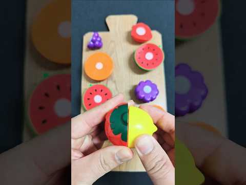cute fruits cutting 💙🔴🔵🟢🟠🟡 #foryou #toys #عالم_مرح #fruit