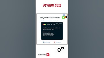Python Coding Challenge Day - 75 | What is the output of the following Python Code?  #python #quiz