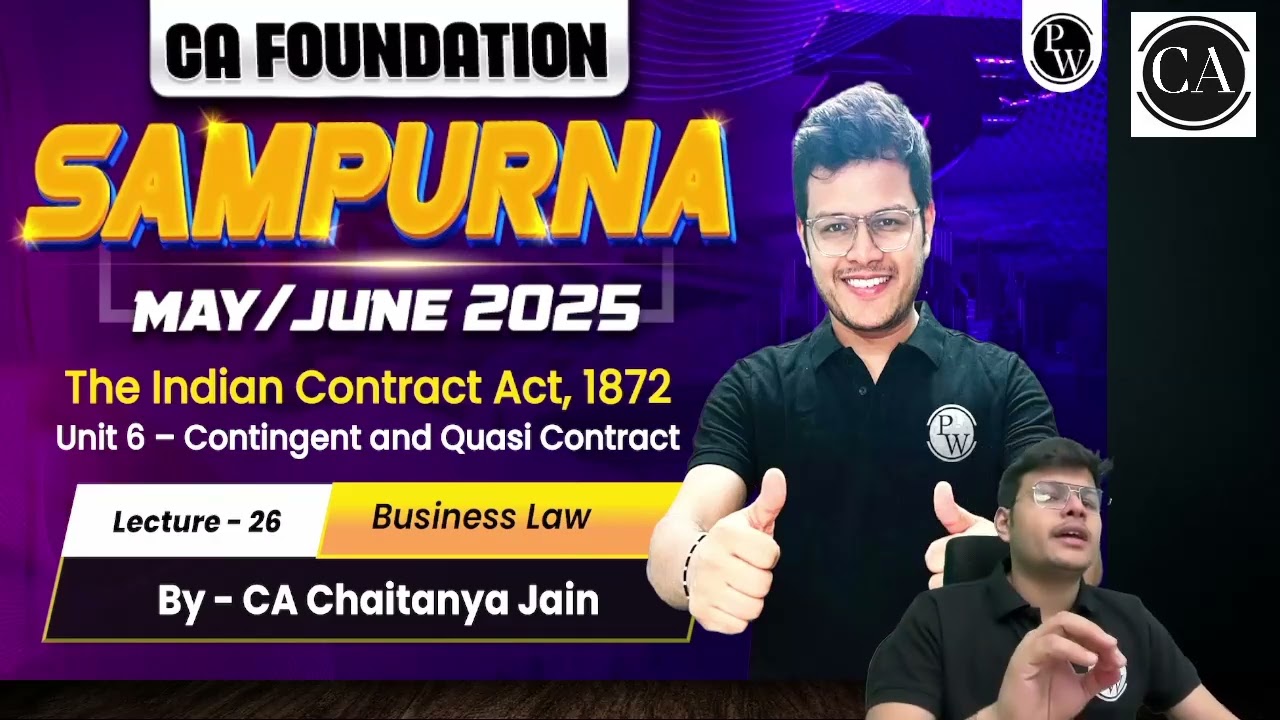 The Indian Contract Act 1872 : 26 Meaning and Essentials of Contingent Contract with rules