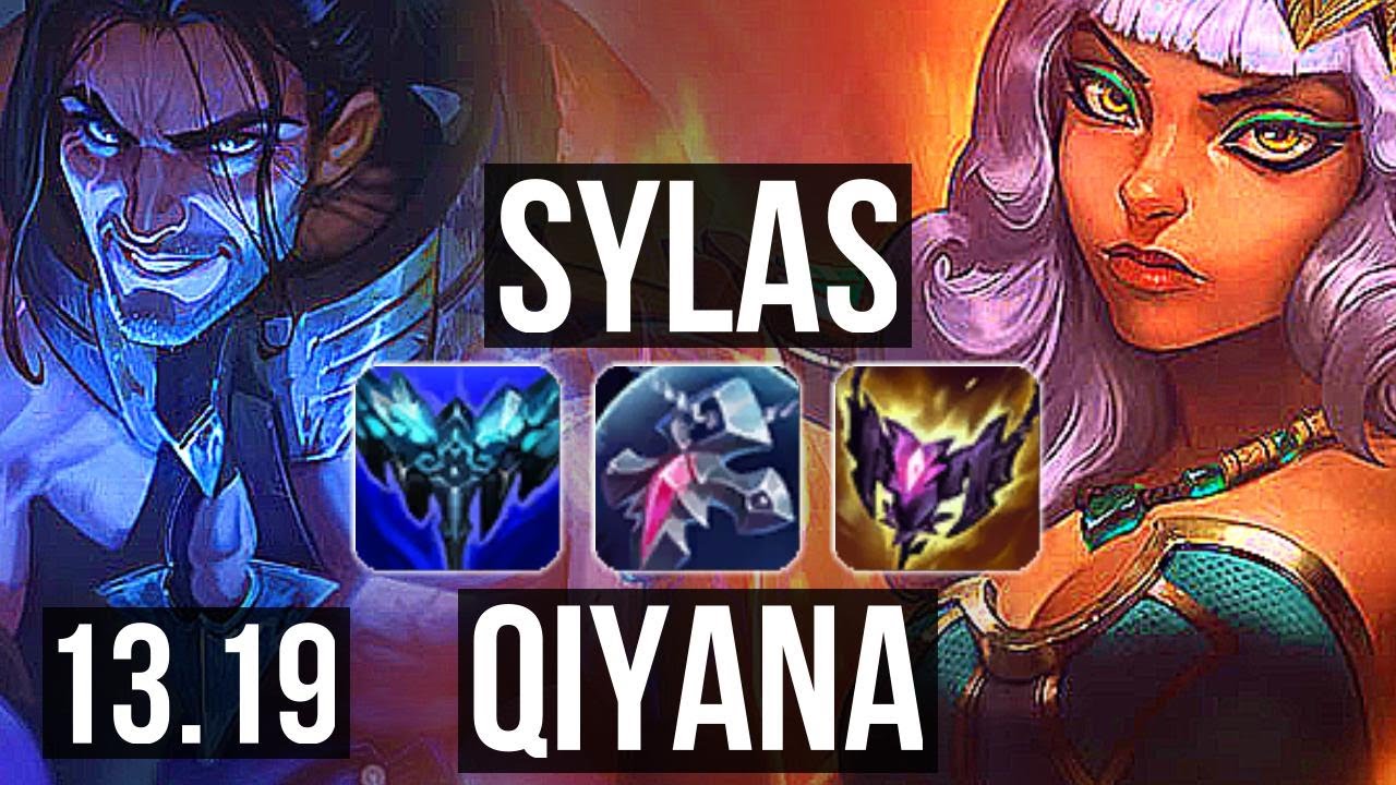 SYLAS vs QIYANA (MID) | 1.5M mastery, 12/2/6, 800+ games, Godlike | BR Master | 13.19
