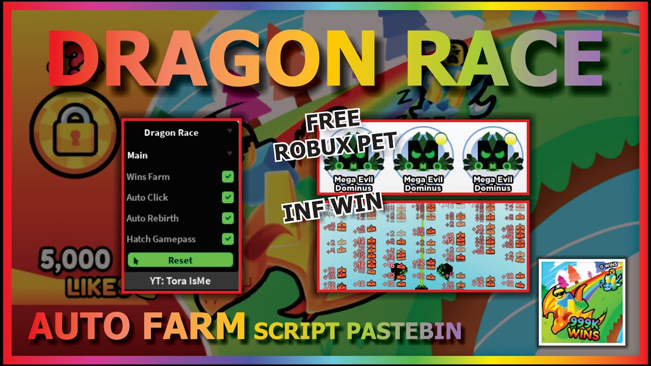 Roblox] Script Dragon Race [Mobile And Pc] (Script Made By ToraIsMe)