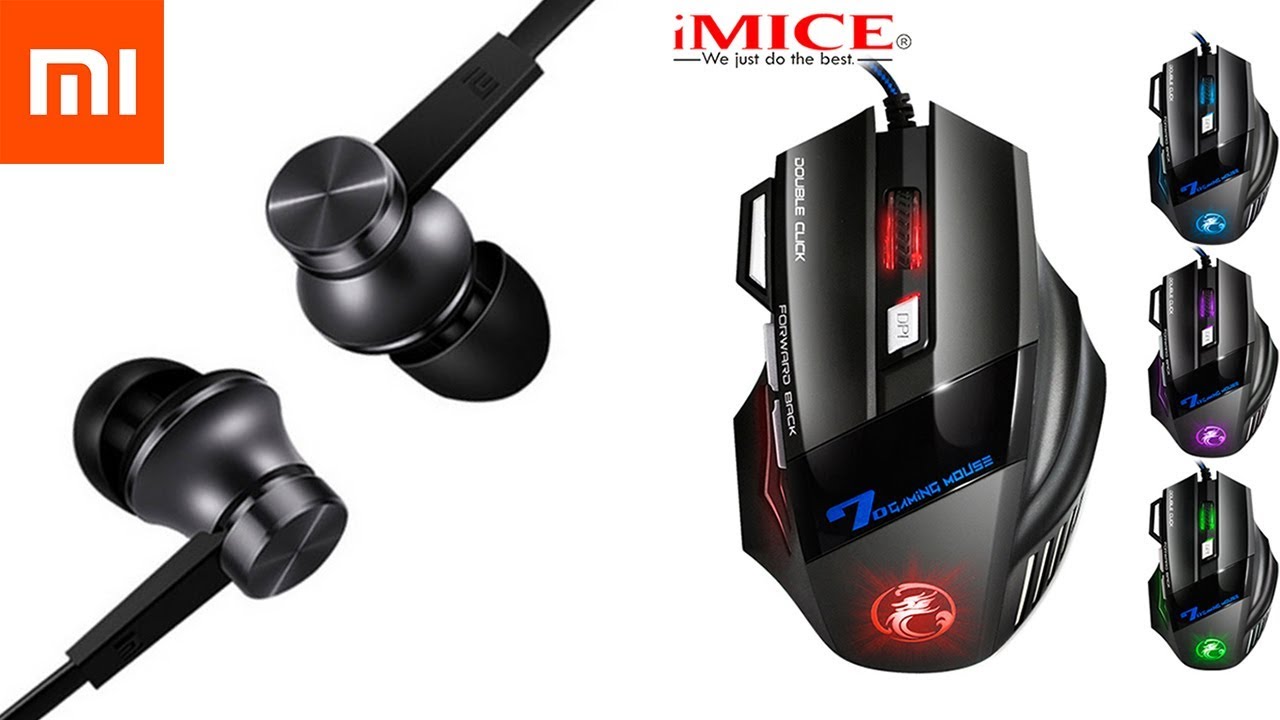 Наушники Xiaomi Piston Fresh Version Игровая мышь iMice X7 Gaming С Алиэкспресс Распаковка, обзор.
