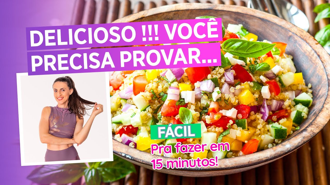 JANTAR rápido pra EMAGRECER SEM PASSAR FOME. Salada de quinoa