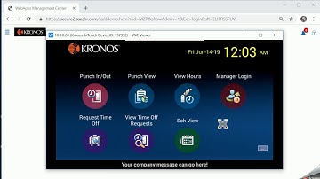 Creating secure manager functions on a Kronos InTouch clock