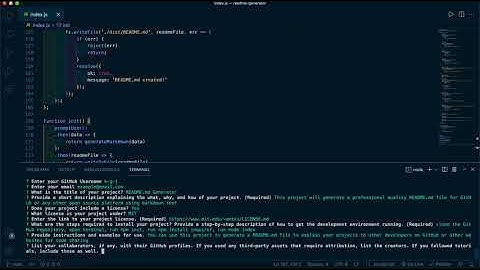 README Generator Demo Video
