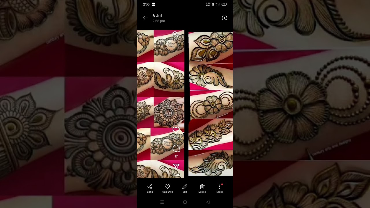 hatheliyon ke upar wala mehandi aur phool