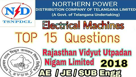 TOP 15 MCQS on Electrical Machines for AE/JE
