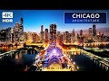 Stunning chicago 4kr tour dawn to dusk  cinematic relaxation film with calm music