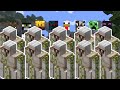 10 IRON GOLEMS VS 50 OF EVERY MOB | MINECRAFT