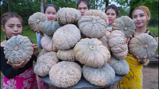 How to make Pumpkin custard recipe and eat - Amazing video