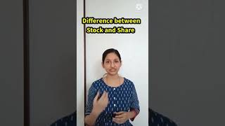 Difference between Stock and Share | Tamil | #shorts