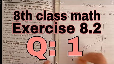 8th Class Math - Exercise 8.2 Question 1 | Sindh text