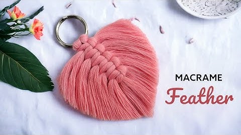 Macrame Feather Keychain 💙