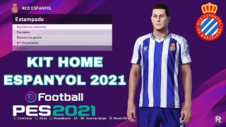 PES 2020 - NUEVO KIT HOME RCD ESPANYOL 2021 |iamRubenMG|